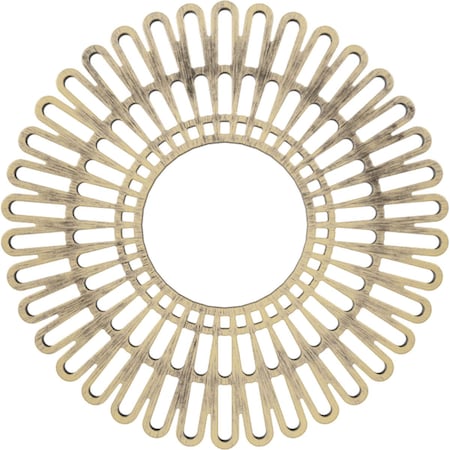 Ekena Millwork Cornelius Architectural Grade PVC Pierced Medallion, 30"OD x 11 1/8"ID x 1"P, Antiqued Pale Gold CMPP30CRAPG